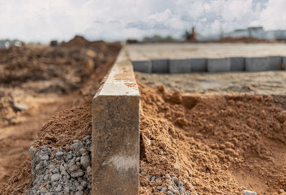 Stabile und sauber gesetzte L-Steine zur Begrenzung und Abstützung einer Einfahrt – professionell ausgeführt von AS Garten- & Bau.